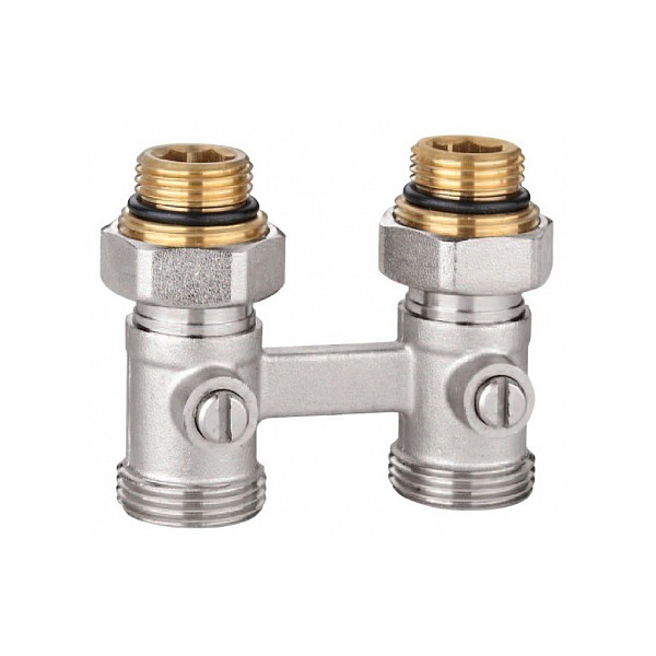 Euros Прямой узел нижнего подключения радиатора Euros 1/2" x 3/4" " EK