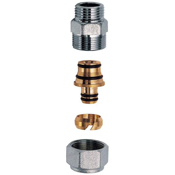 FAR Переходник FAR 1/2" НР - с концовкой для м/п труб и труб РЕХ 18х2