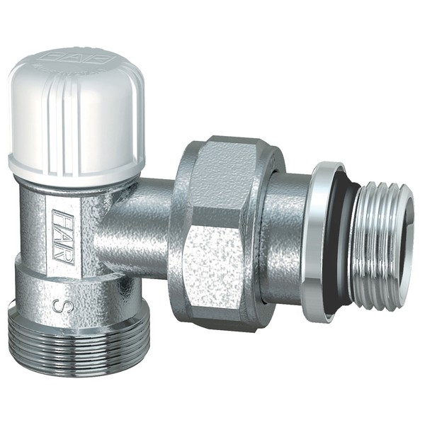 FAR Запорный угловой вентиль FAR FV 1105 1/2" М24х19, EPDM