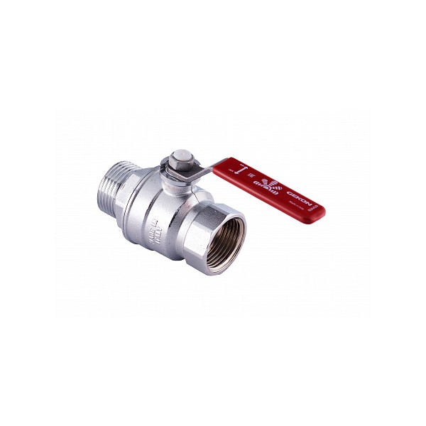 Gekon Кран шаровой хромированный Gekon ВН 1 1/2", ручка-рычаг