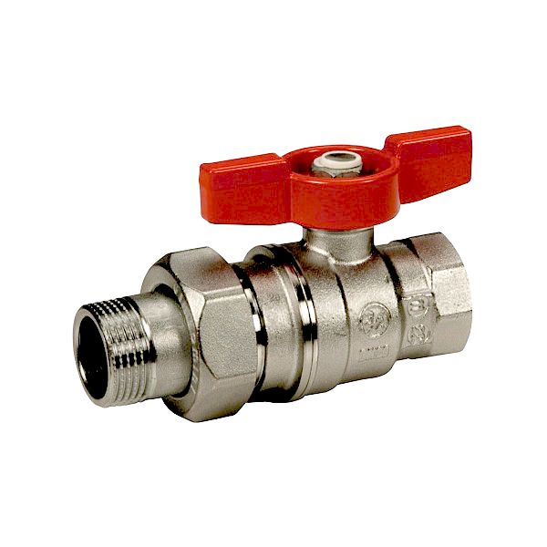 Gekon Кран шаровой хромированный Gekon ВН с американкой 1/2"