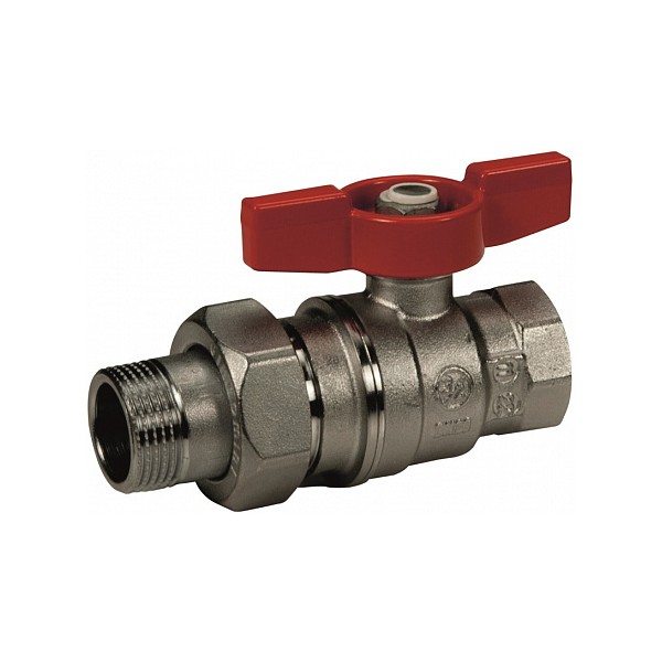 Gekon Кран шаровой хромированный Gekon ВН с американкой 3/4"