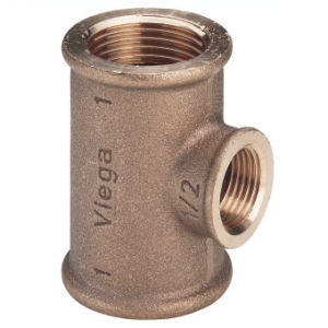 Viega Тройник Viega В 1" x 3/4" x 1" бронза