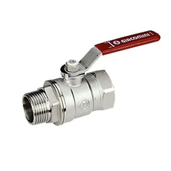 Giacomini Кран шаровой хромированный Giacomini R254DL, 1", ВН, рычаг