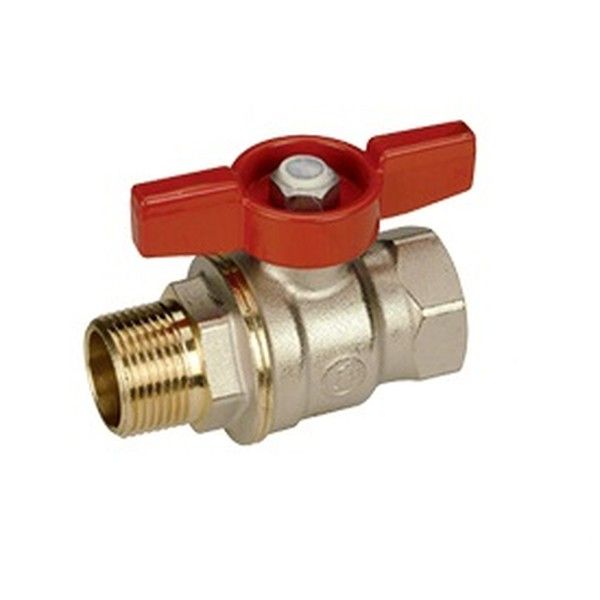 Giacomini Кран шаровой никелированный Giacomini R914, DADO, 3/4", ВН, бабочка
