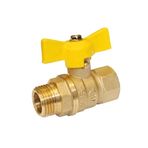 ГАЛЛОП Шаровый кран для газа 1/2" Ду-15 бабочка ВхН